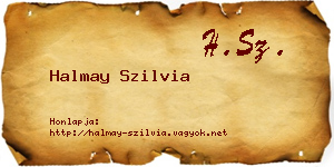 Halmay Szilvia névjegykártya