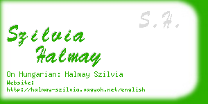 szilvia halmay business card